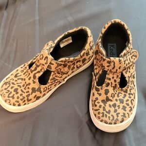 Keds Kids Tan Leopard Sneakers